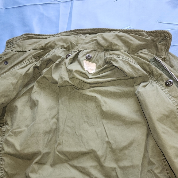 VINTAGE US MILITARY M-65 FIELD JACKET OG 107 OLIVE GREEN SIZE MEDIUM IS USED - Picture 7 of 16